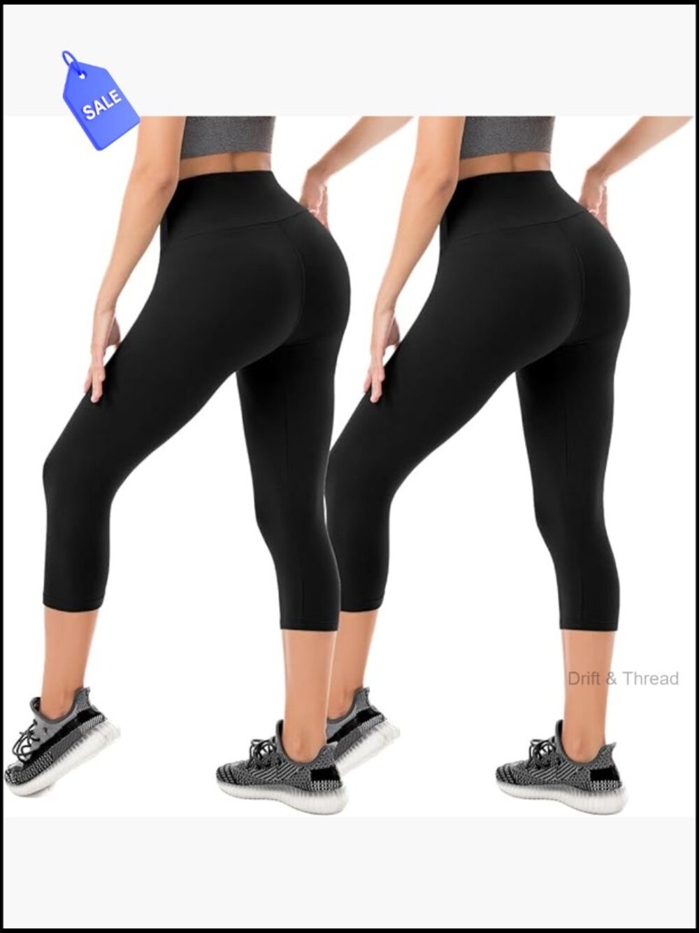Buttery Soft Capri Leggings 2 Pack High Waisted Yoga Pants